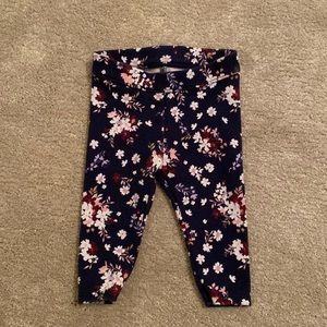 Janie and Jack Baby Girl Floral Ponte Pant (Size 3-6 months)